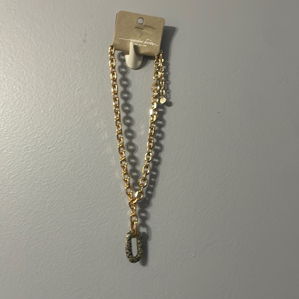 Garden Party gold statement necklace.